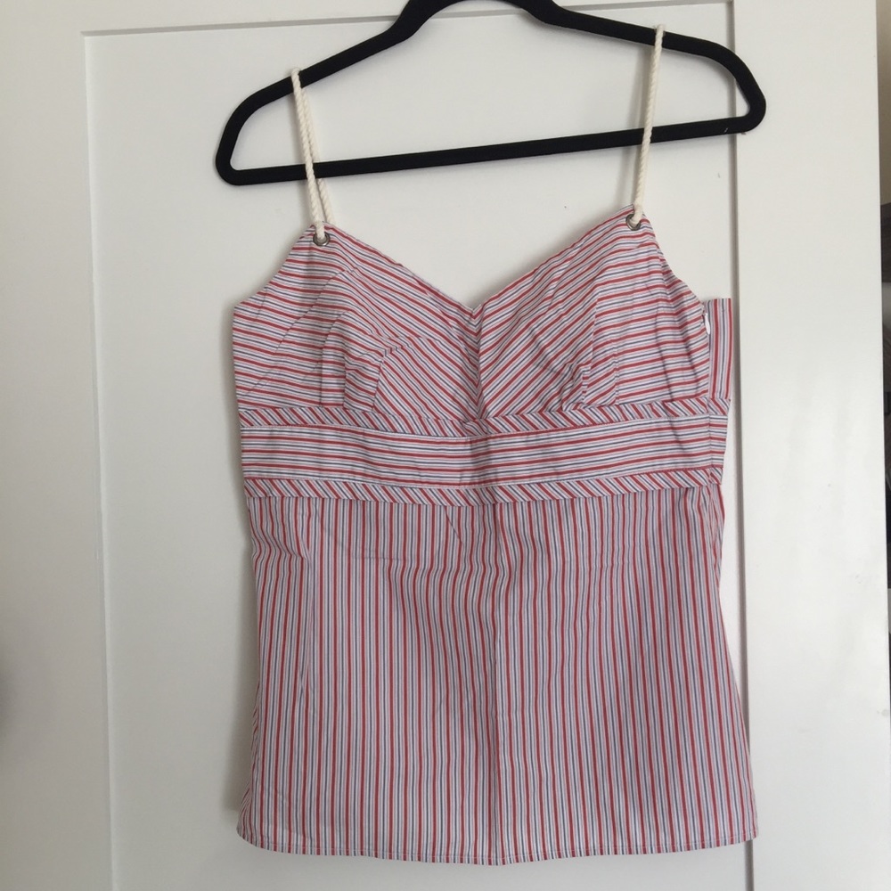 Loft Striped empire waist tank top Sz 8